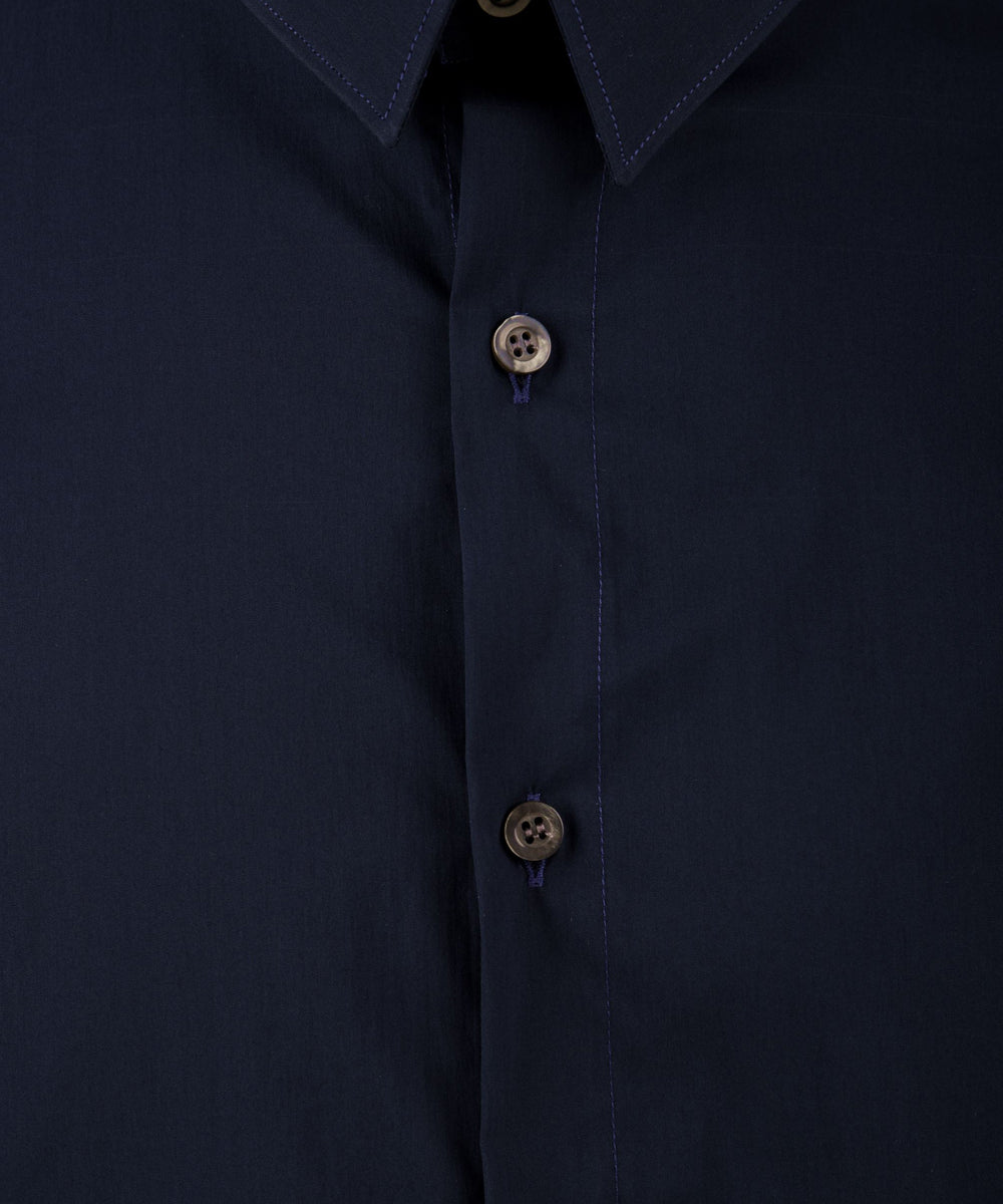 Camicia Uomo in Cotone Blu, Daniele Alessandrini, dettaglio