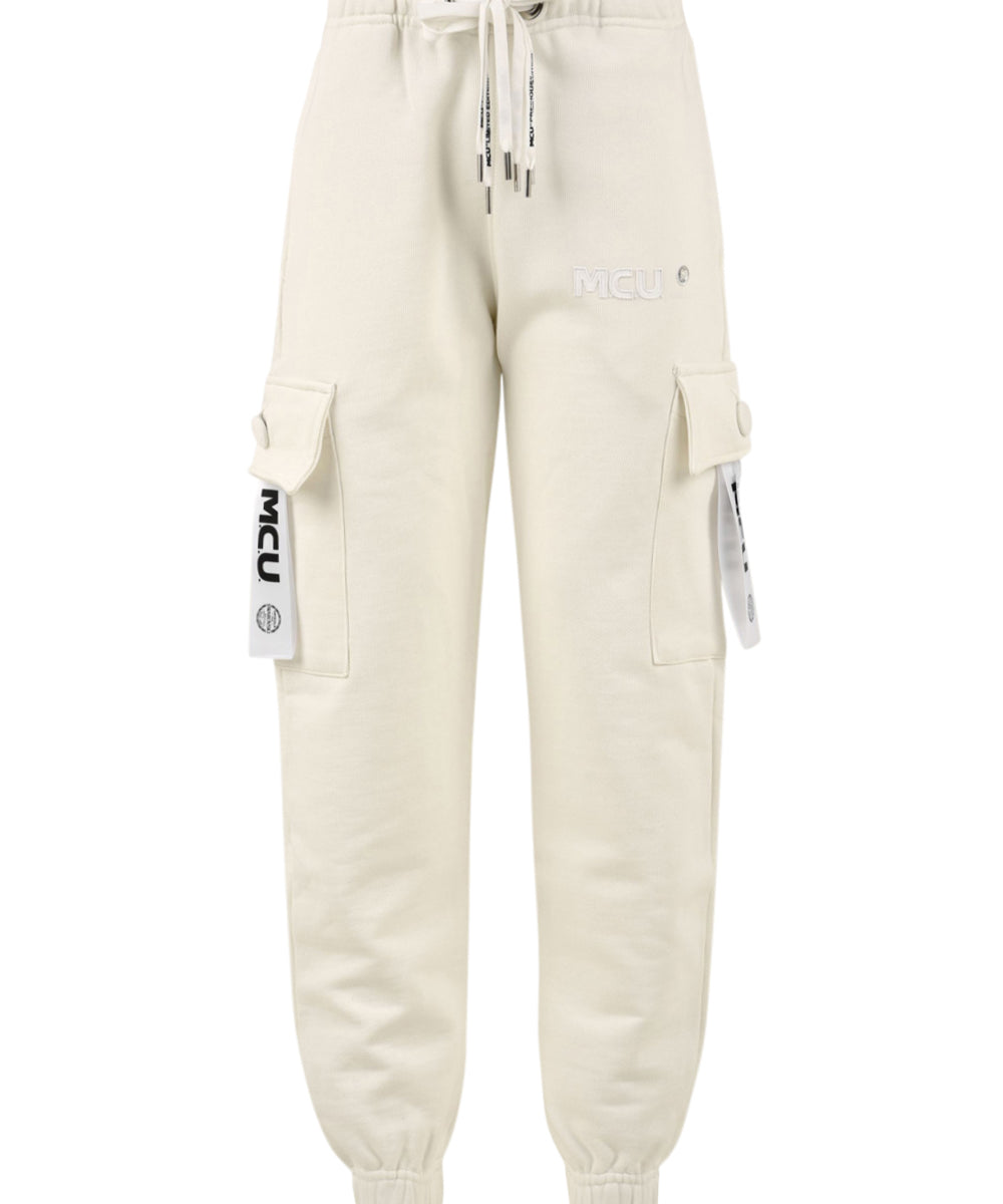 Pantalone Tuta Donna con cristalli Swarovski bianco, MCU