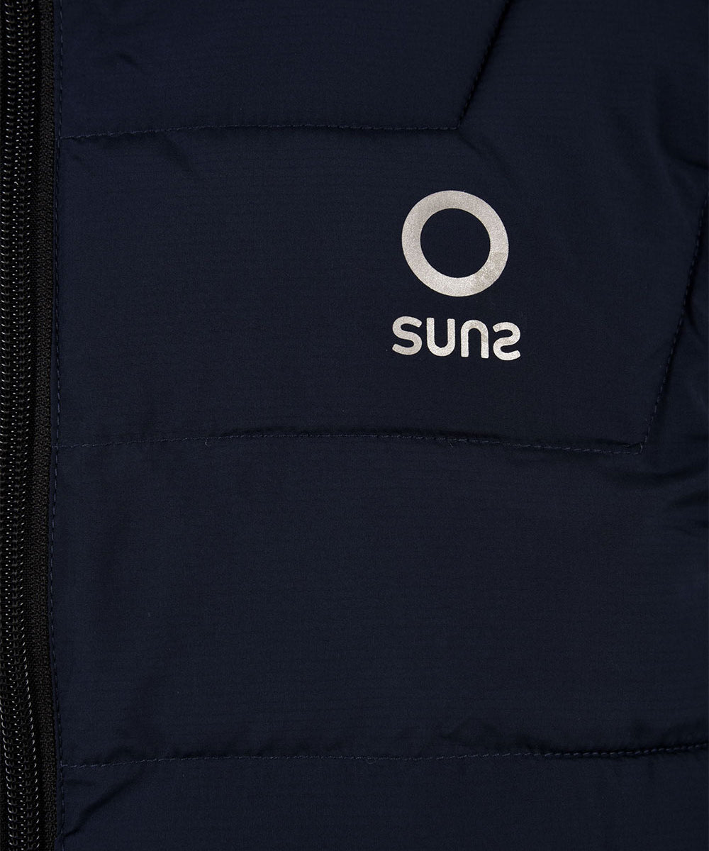 Gilet Uomo in nylon Oty Blu, Suns, logo
