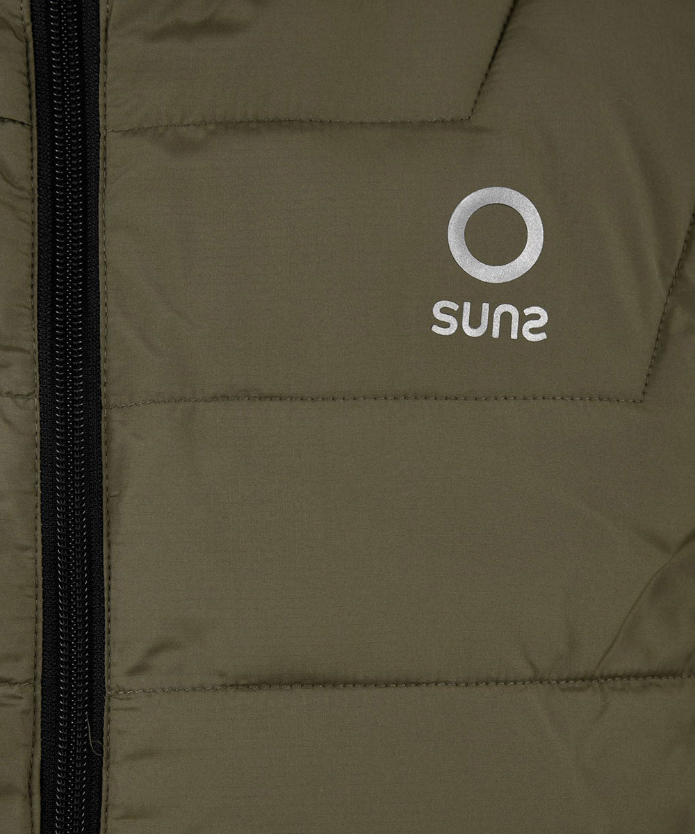 Gilet Uomo in nylon Oty Verde, Suns, logo