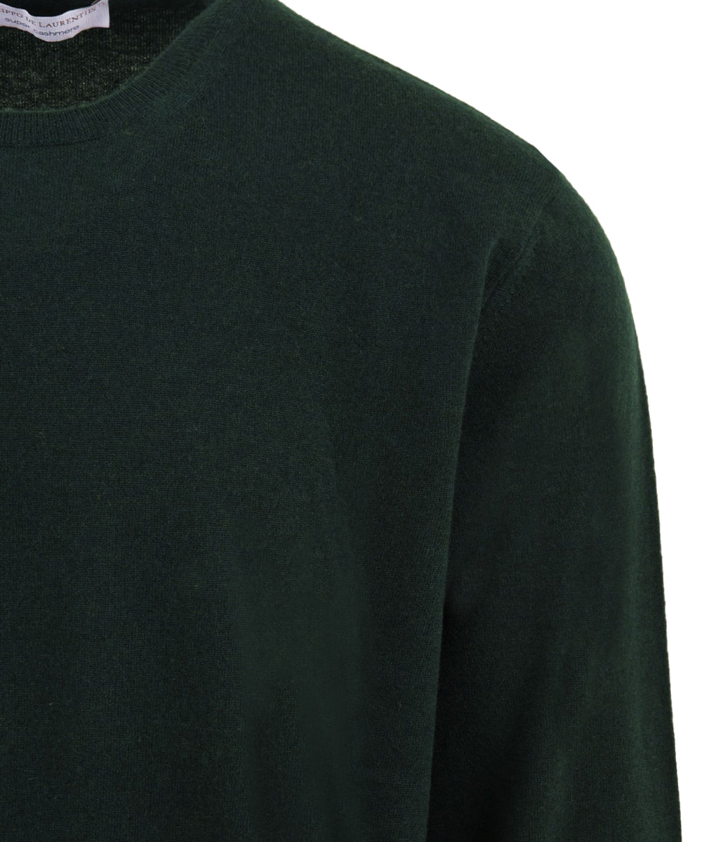 Maglione girocollo in Cashmere FILIPPO DE LAURENTIIS Uomo - Verde