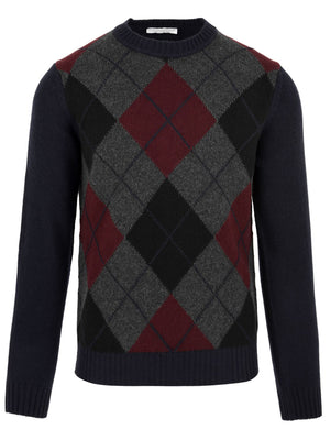 Maglione Girocollo con rombi FILIPPO DE LAURENTIIS Uomo - Grigio