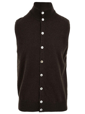 Gilet con bottoni FILIPPO DE LAURENTIIS Uomo - Marrone