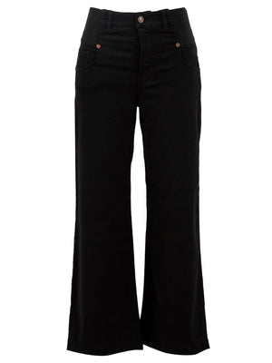 Pantalone Donna Nero fondo a zampa