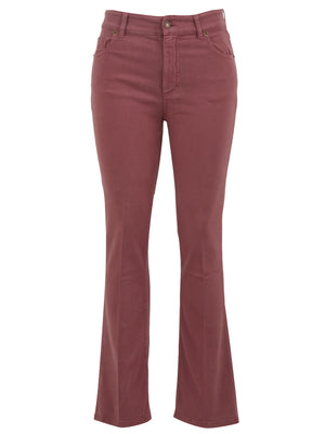 Jeans Donna Rosa con fondo a zampa
