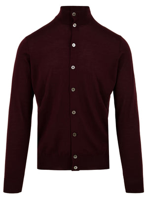 Cardigan Blusotto con bottoni FILIPPO DE LAURENTIIS Uomo - Bordeaux