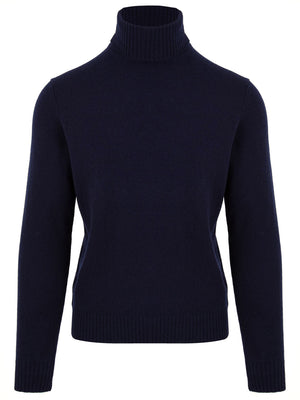 Maglione Uomo con collo alto a coste
