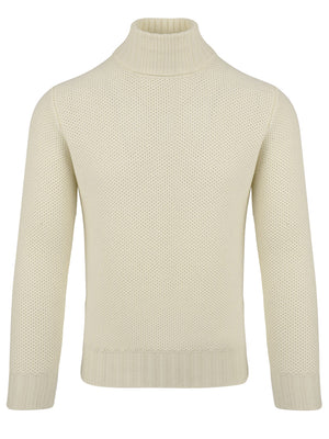 Maglione Dolcevita Nido D'ape FILIPPO DE LAURENTIIS Uomo - Bianco
