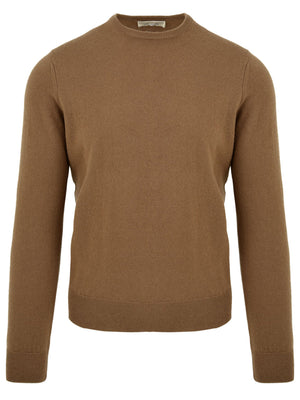 Maglione Uomo regular in tinta unita Cammello
