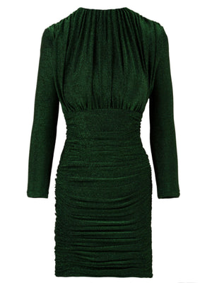 Robe femme drapée verte