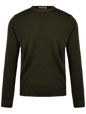 Men's wool sweater Olive