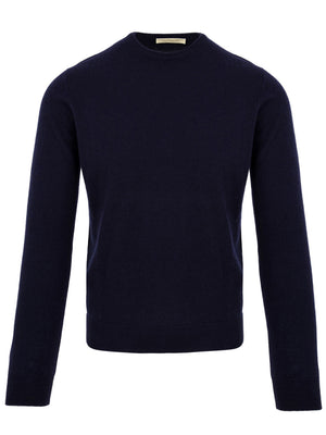 Maglione Uomo blu regular a girocollo