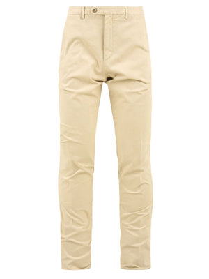 Skinny men's cream trousers