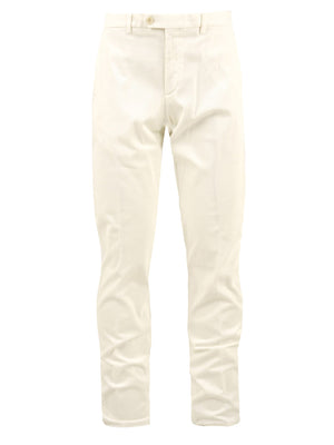 Skinny men's white trousers
