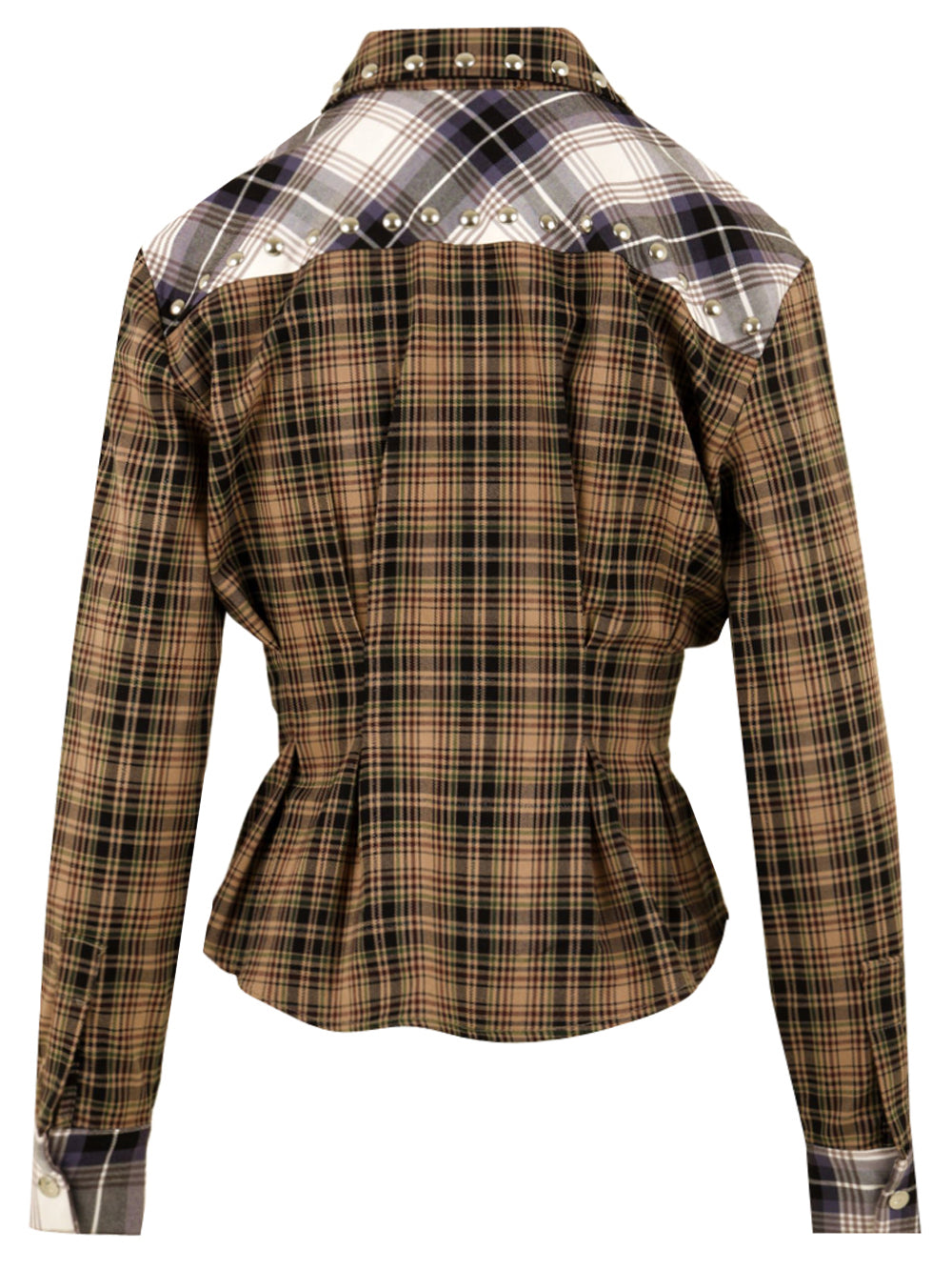 Camicia bustier check con borchie AKEP Donna - Multicolore