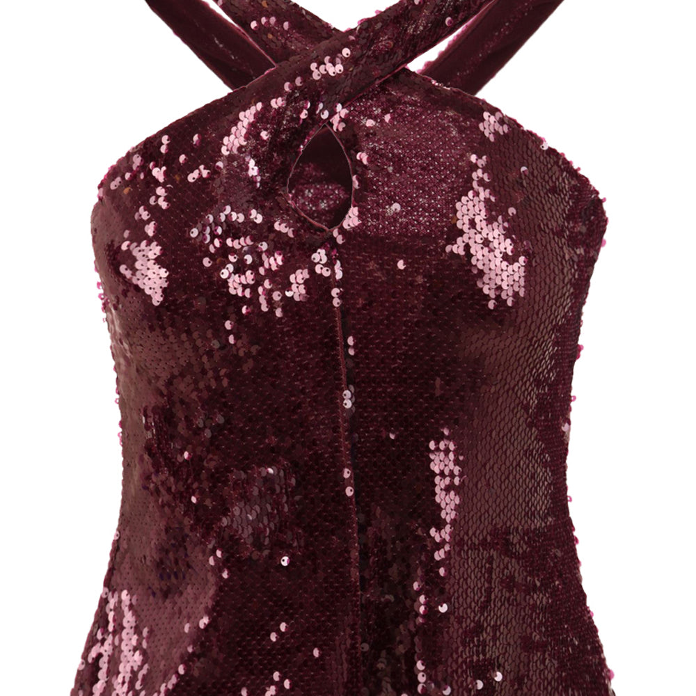 Top in pailettes AKEP Donna - Rosso