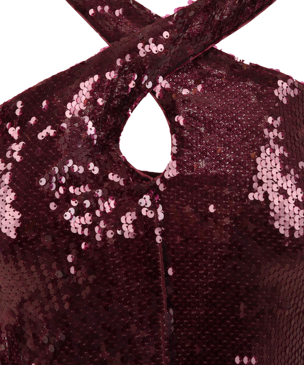 Top in pailettes AKEP Donna - Rosso