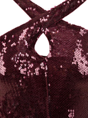 Top in pailettes AKEP Donna - Rosso