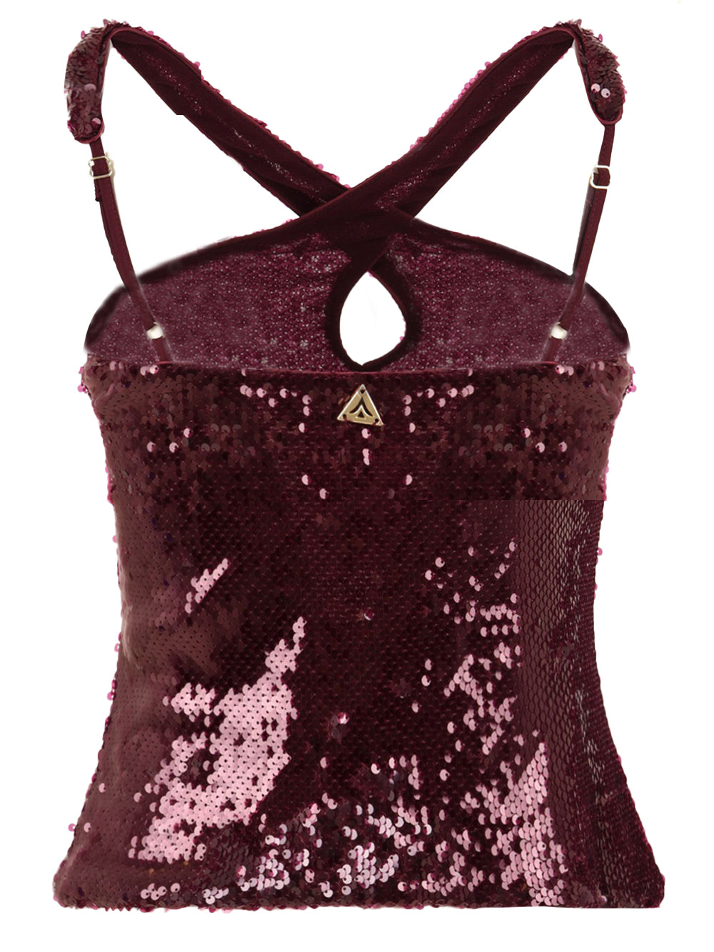 Top in pailettes AKEP Donna - Rosso