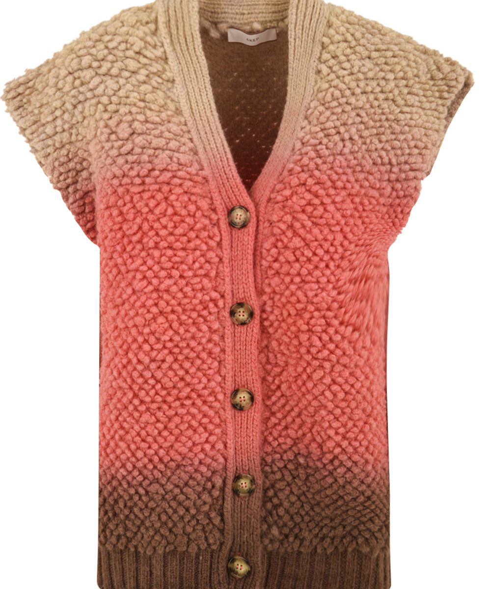 Gilet in punto pelliccia sfumato AKEP Donna - Multicolore