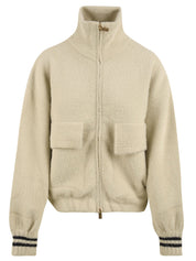 Giubbotto effetto pelo con zip AKEP Donna - Bianco