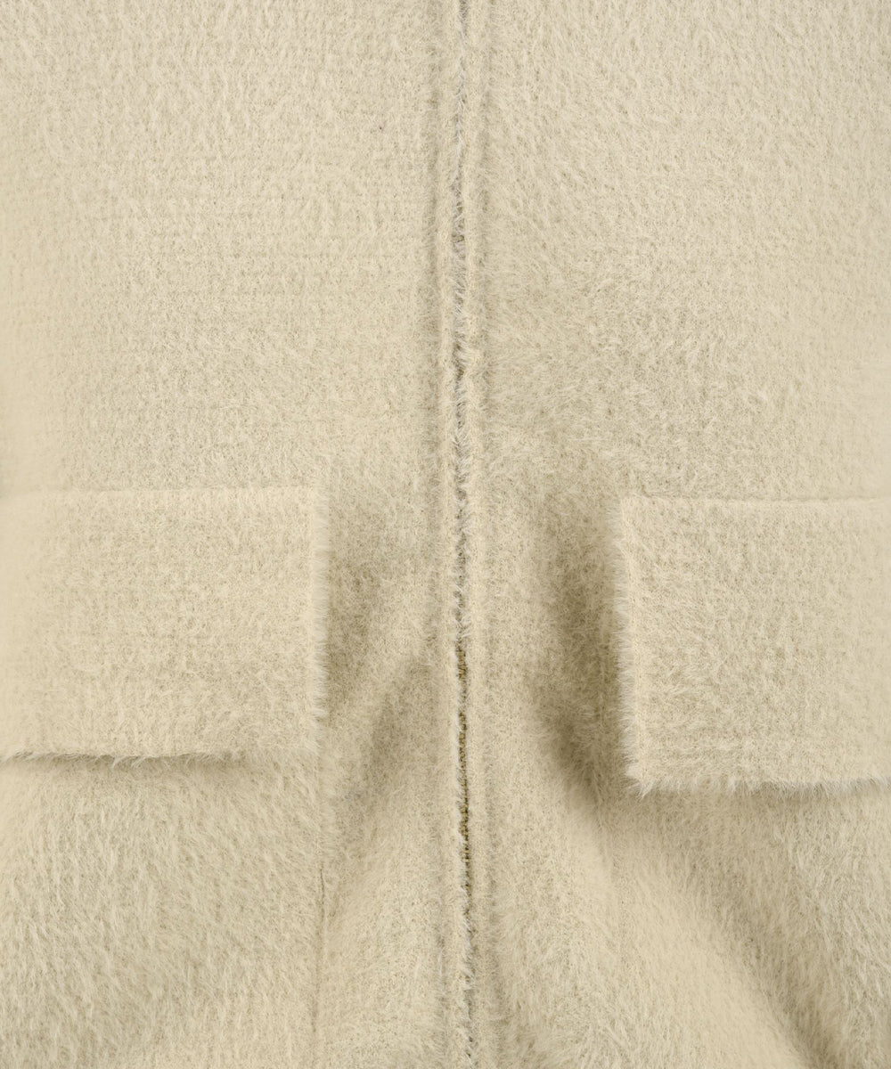 Giubbotto effetto pelo con zip AKEP Donna - Bianco