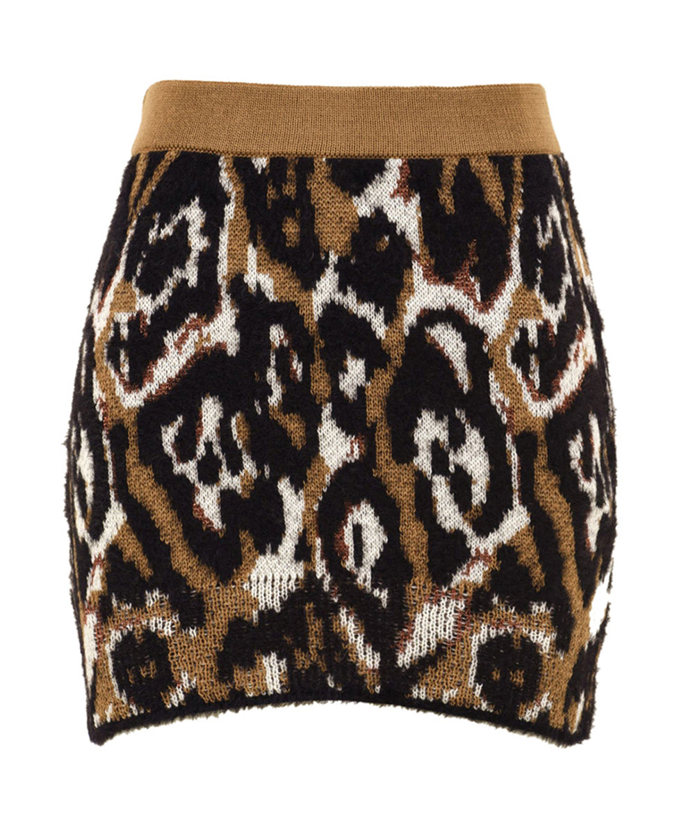 Gonna jacquard maculato AKEP Donna - Multicolore