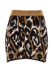 Gonna jacquard maculato AKEP Donna - Multicolore