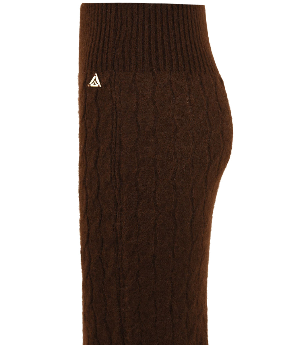 Gonna longuette in costa inglese AKEP Donna - Marrone