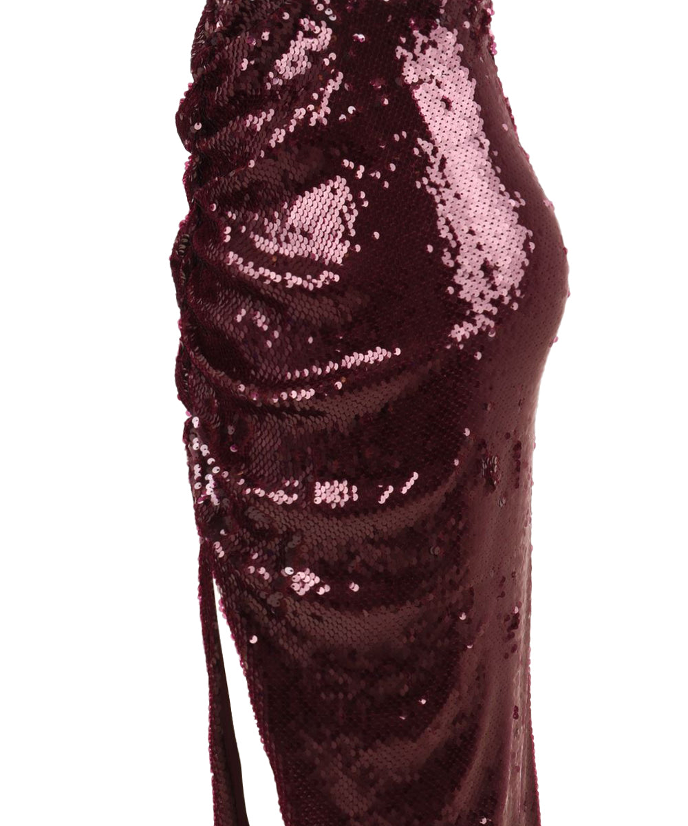 Gonna lunga pareo paillettes AKEP Donna - Rosso