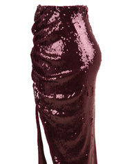 Gonna lunga pareo paillettes AKEP Donna - Rosso