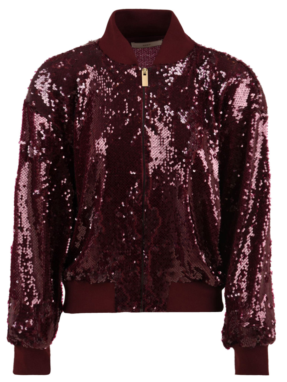 Bomber paillettato con zip AKEP Donna - Rosso