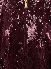 Bomber paillettato con zip AKEP Donna - Rosso