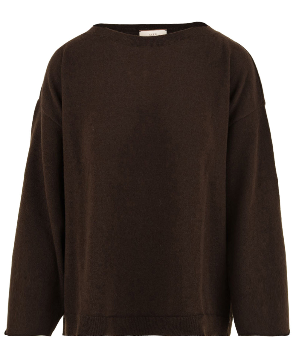 Maglia con scollo a barca AKEP Donna - Marrone