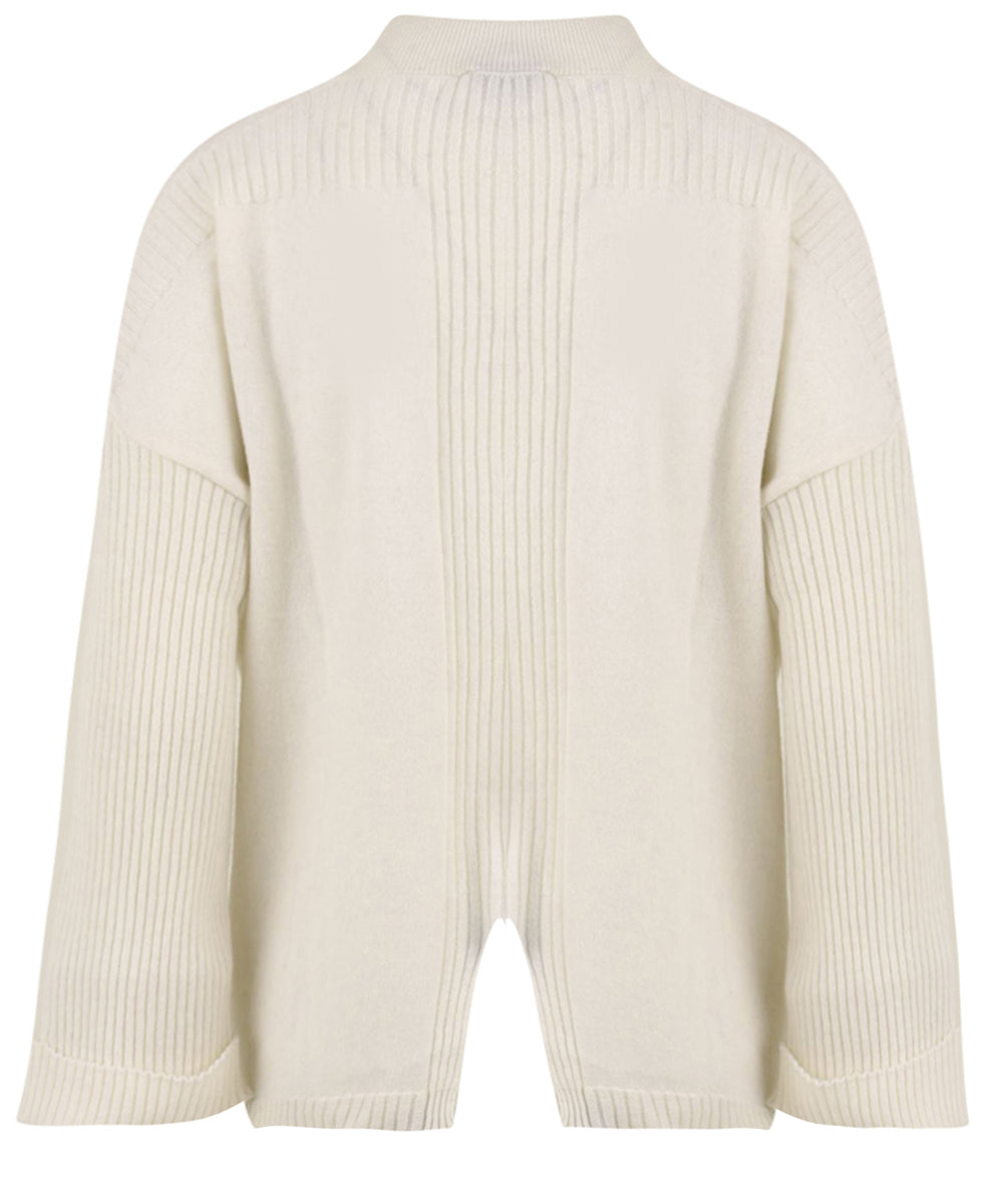 Maglia Over scollo "V" AKEP Donna - Beige