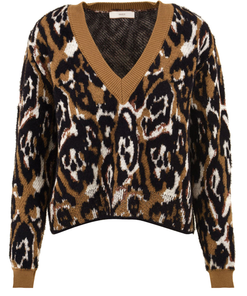 Maglione jacquard maculato AKEP Donna - Multicolore