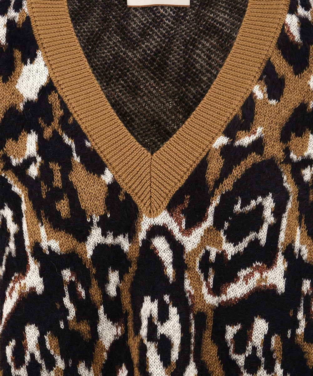 Maglione jacquard maculato AKEP Donna - Multicolore