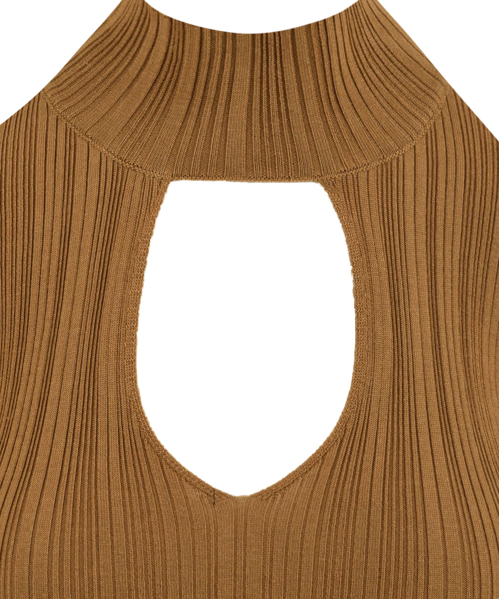 Maglia lupetto con volant manica AKEP Donna - Marrone