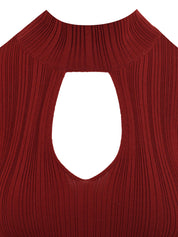 Maglia lupetto con volant manica AKEP Donna - Rosso