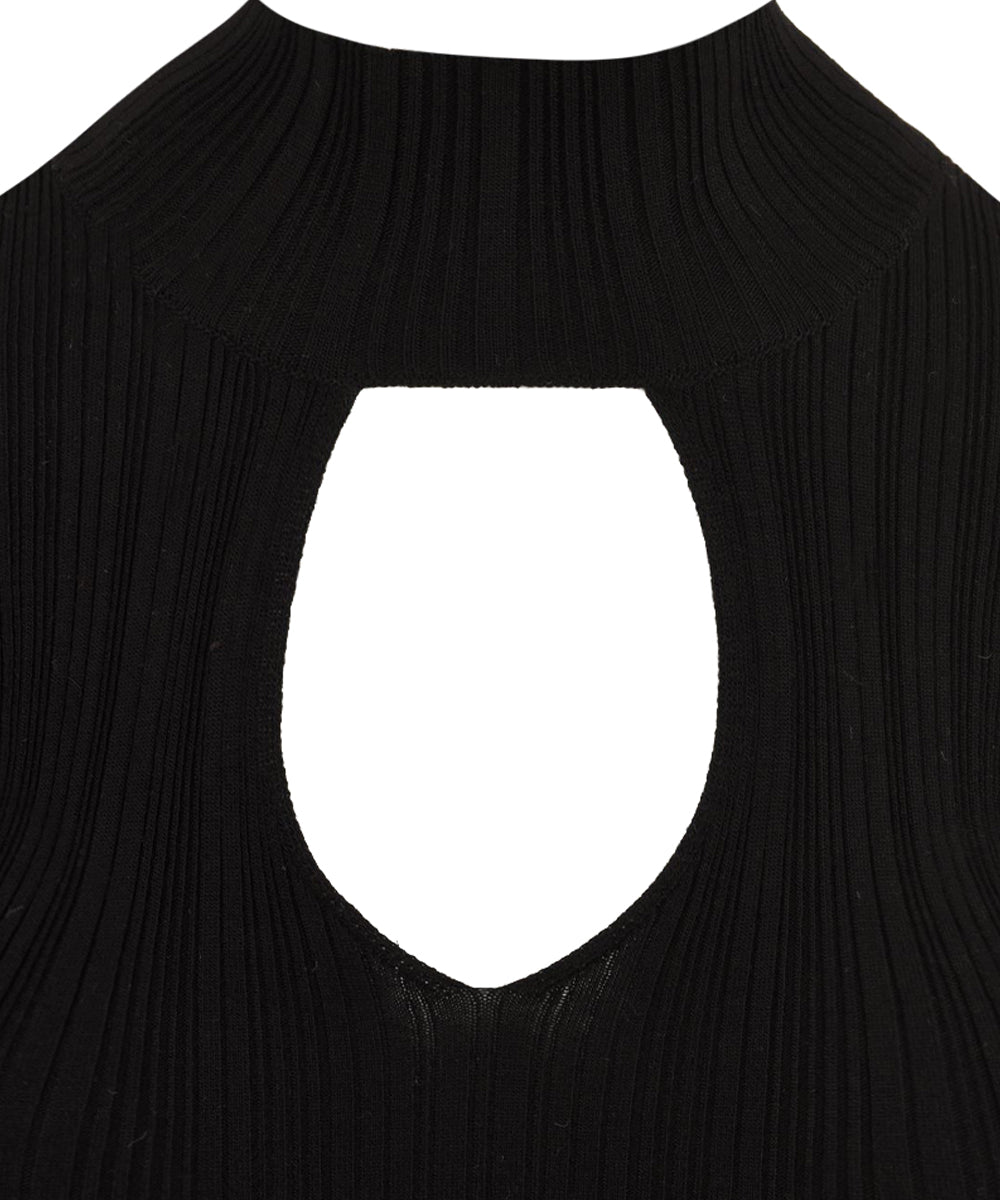 Maglia lupetto con volant manica AKEP Donna - Nero