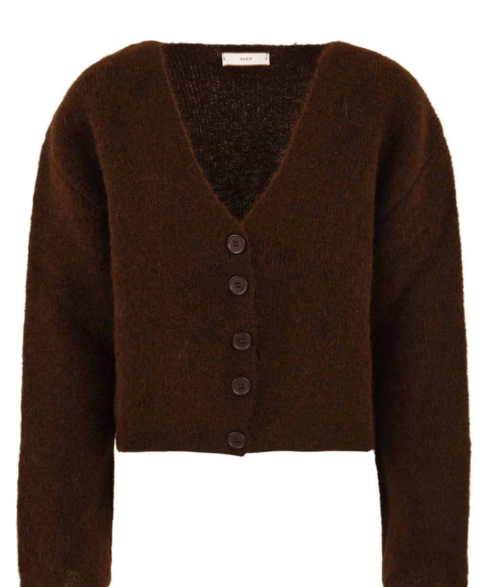 Cardigan corto costa inglese AKEP Donna - Marrone