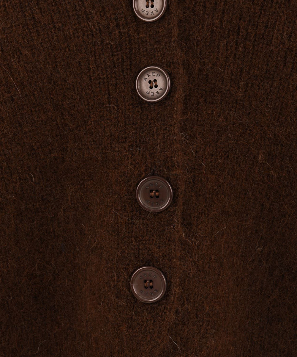 Cardigan corto costa inglese AKEP Donna - Marrone