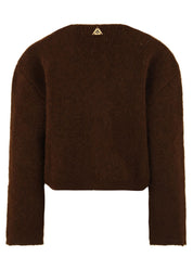 Cardigan corto costa inglese AKEP Donna - Marrone