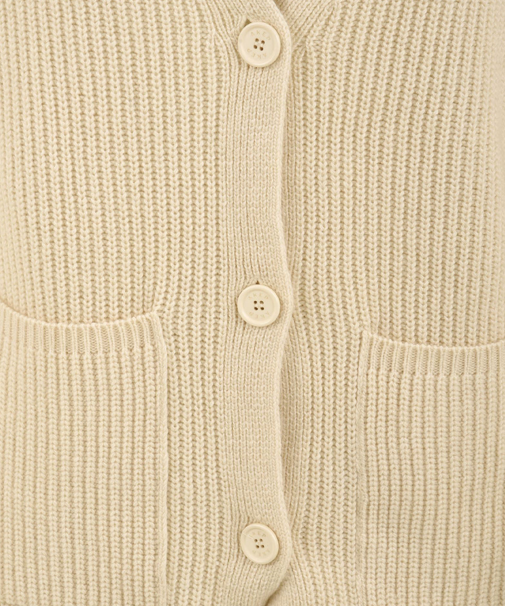 Cardigan in maglia punto pannocchia con frange AKEP Donna - Bianco
