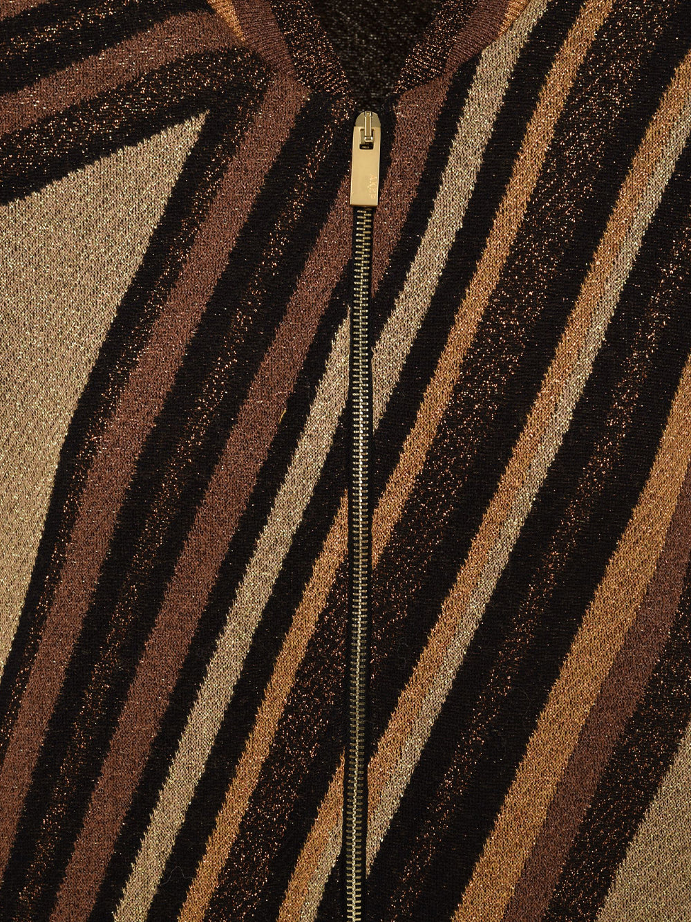 Giubbotto bomber in maglia riga diagonale AKEP Donna - Multicolore