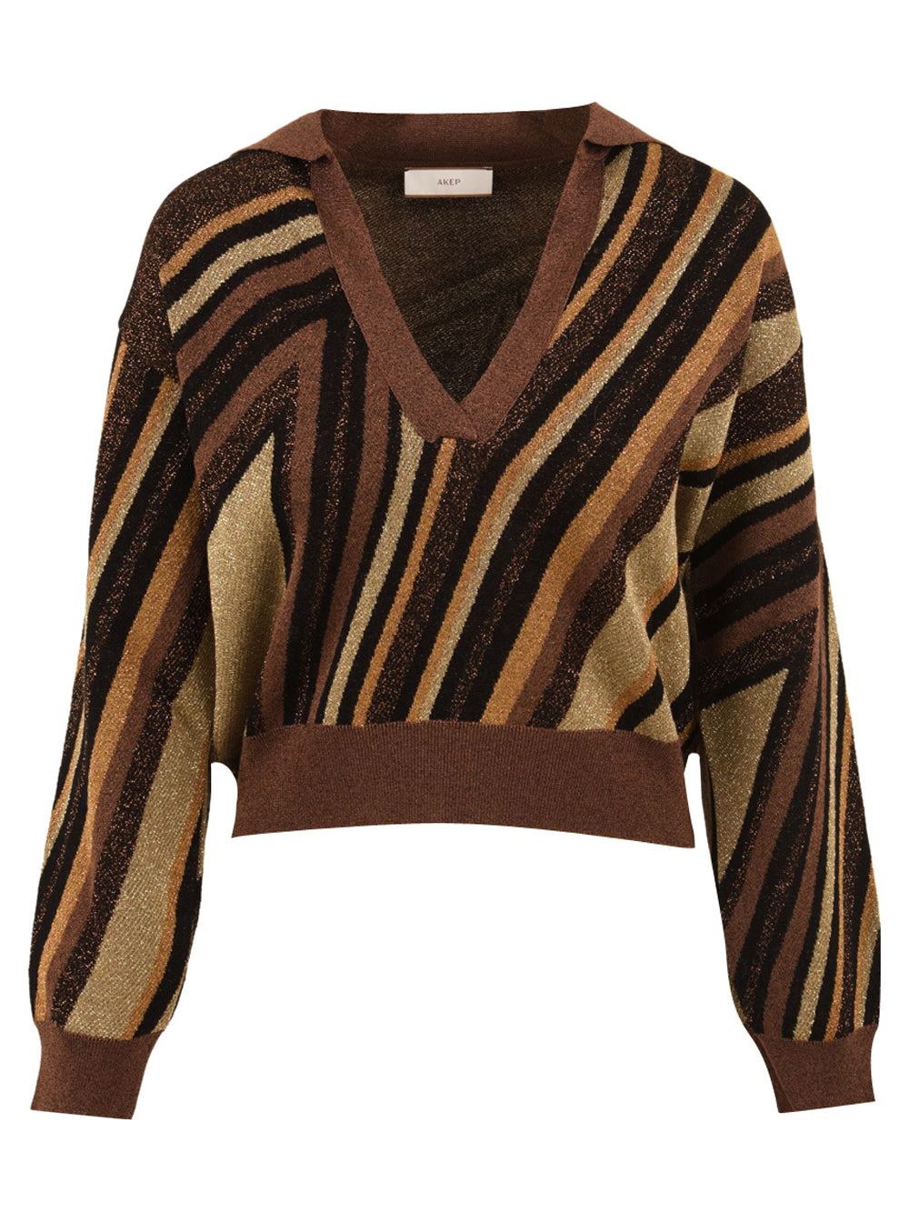 Polo in maglia riga diagonale AKEP Donna - Multicolore