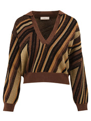 Polo in maglia riga diagonale AKEP Donna - Multicolore