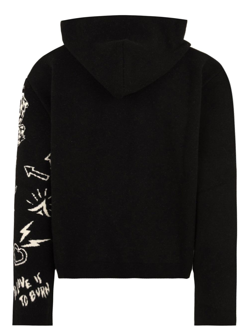 Maglia con cappuccio e ricami AKEP Donna - Nero