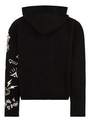 Maglia con cappuccio e ricami AKEP Donna - Nero