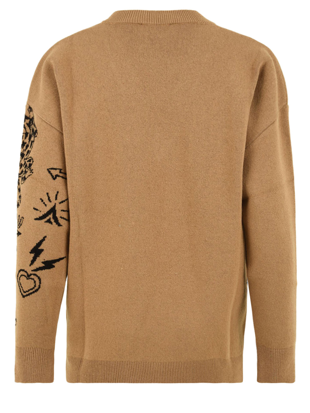 Maglia scollo "V" e ricami AKEP Donna - Marrone